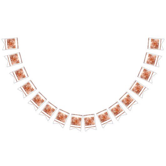 Elegante Rose Gold Rose Glitzer Jagdbanner Wimpelkette (Alle)