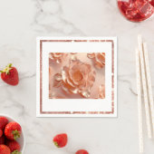 Elegante Rose Gold Rose Glitzer Paper Napkin Serviette (Beispiel)