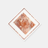 Elegante Rose Gold Rose Glitzer Paper Napkin Serviette (Ecke)
