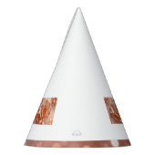 Elegante Rose Gold Rose Glitzer Party Partyhütchen (Links)