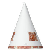 Elegante Rose Gold Rose Glitzer Party Partyhütchen (Rechts)