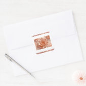 Elegante Rose Gold Rose Glitzer Square Sticker (Umschlag)