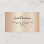 Elegante Rose Gold Roush mit Oval Frame Moderne Visitenkarte (Rückseite)