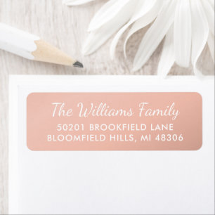Elegante Rose Gold Rücksendeadresse