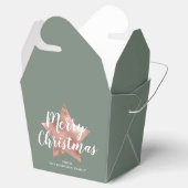 Elegante Rose Gold Sage Grün Weihnachten Geschenkschachtel (Geöffnet)