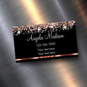 Elegante Rose Gold Schönheit Magnetische Visitenkarte