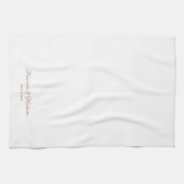 Elegante Rose Gold-Schrift-Brauch Hochzeit Geschirrtuch (Horizontal)