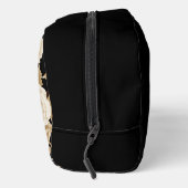 Elegante Rose Gold Schwarz Monogramm Waschbeutel (Rechts)
