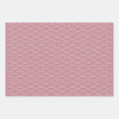 Elegante Rose Gold Schwarz-weiße japanische Wave Geschenkpapier Set (Vorderseite)