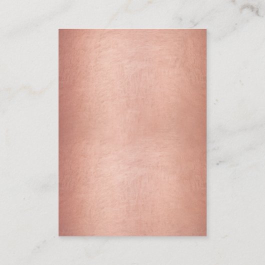 Elegante Rose Gold Script - Einzelheiten zur Hochz Begleitkarte (Rückseite)