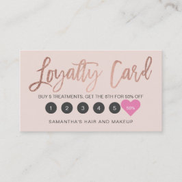 Elegante Rose Gold-Script-Make-Haar rot Rosa Treuekarte