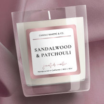 Elegante Rose Gold Script Minimal Modern Candle Ja