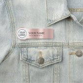 Elegante Rose Gold-Shaped Employee Button Logo (Beispiel)