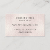 Elegante Rose Gold Shimmer Beruflich Terminkarte (Rückseite)