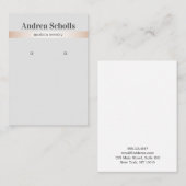 Elegante Rose Gold Silber Schmuck Earring Display Visitenkarte (Vorne/Hinten)