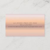 Elegante Rose Gold Silver Glitzer Headphone DJ Visitenkarte (Rückseite)