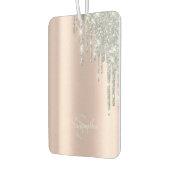 Elegante Rose Gold, Silver Glitzer Tropfen Autolufterfrischer (Links)