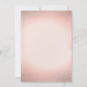 Elegante Rose Gold Silvester Party Einladung (Rückseite)