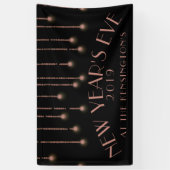 Elegante Rose Gold Sparkle Silvester Party Banner (Vertikal)