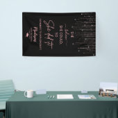 Elegante Rose Gold Sparkling Glitzer Abschluss Banner (Messeveranstaltung)