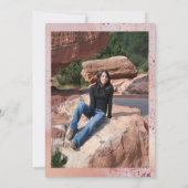 Elegante Rose Gold Sweet 16 Foto Einladung (Rückseite)