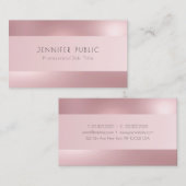 Elegante Rose Gold Template Moderne Beruflich Visitenkarte (Vorne/Hinten)