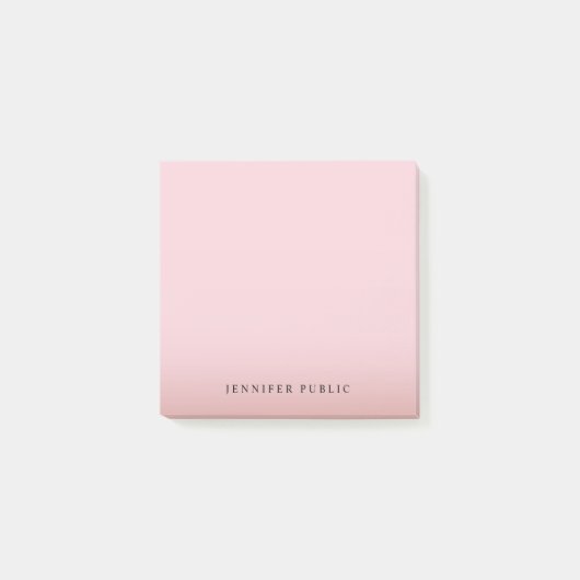 Elegante Rose Gold Template Moderner Hintergrund Post-it Klebezettel (Vorderseite)