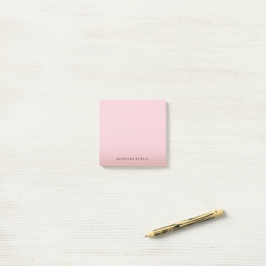 Elegante Rose Gold Template Moderner Hintergrund Post-it Klebezettel (Auf Schreibtisch)