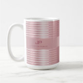 Elegante Rose Gold Template Monogram Modern Kaffeetasse (Links)
