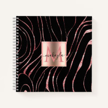 Elegante Rose Gold Tiger Streifen Schwarz