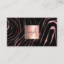 Elegante Rose Gold Tiger Streifen Schwarz