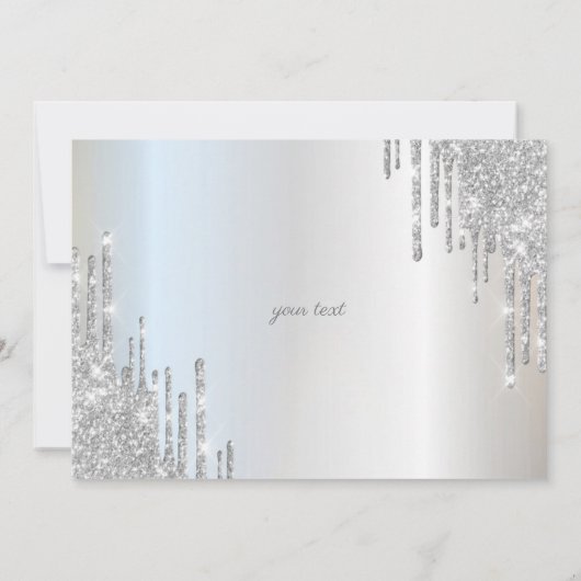 Elegante Rose Gold Tropfen Chic Dress Rose Gold Dankeskarte (Rückseite)