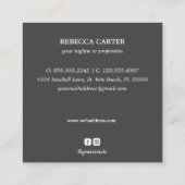 Elegante ROSE Gold Tropical Starfish Beach Küste Quadratische Visitenkarte (Rückseite)