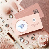 Elegante Rose Gold und Blush Pink Hochzeitsplaner Visitenkarte