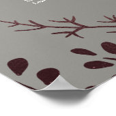 Elegante Rose Gold und Gray Wedding Seating Chart Poster (Ecke)