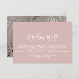 Elegante Rose Gold und Gray Wedding wünschenswert  Begleitkarte