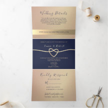 Elegante Rose Gold und Navy Blue Wedding
