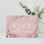 Elegante Rose Gold und Pink Song Request UAWG Einladung (Stehend Vorderseite)