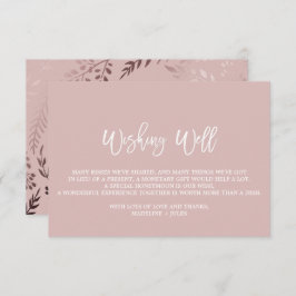 Elegante Rose Gold und Rosa Hochzeit wünschend gut Begleitkarte
