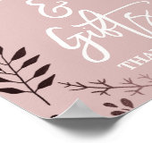 Elegante Rose Gold und Rosa Karten & Geschenke Unt Poster (Ecke)