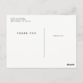 Elegante Rose Gold Vielen Dank Postkarte (Rückseite)