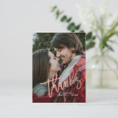 Elegante Rose Gold Vielen Dank Postkarte (Stehend Vorderseite)