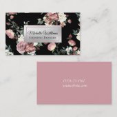 Elegante Rose Gold Vintag Visitenkarte (Vorne/Hinten)