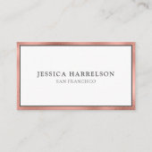 Elegante Rose Gold Visitenkarte (Vorderseite)