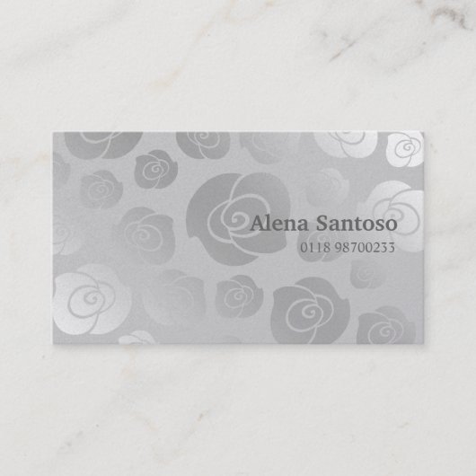 Elegante Rose Gold Visitenkarte (Vorderseite)