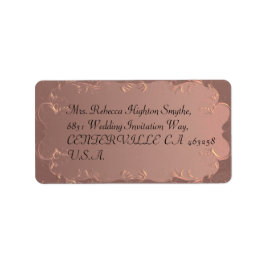 Elegante Rose Gold Wedding Address Labels Adressaufkleber