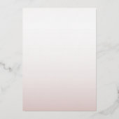 Elegante Rose Gold Wedding Folieneinladung (Rückseite)