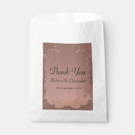 Elegante Rose Gold Wedding Gast Vielen Dank Geschenktütchen