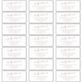 Elegante Rose Gold Wedding Guest Address Labels (Vorderseite)