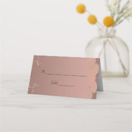 Elegante Rose Gold Wedding Platzkarte